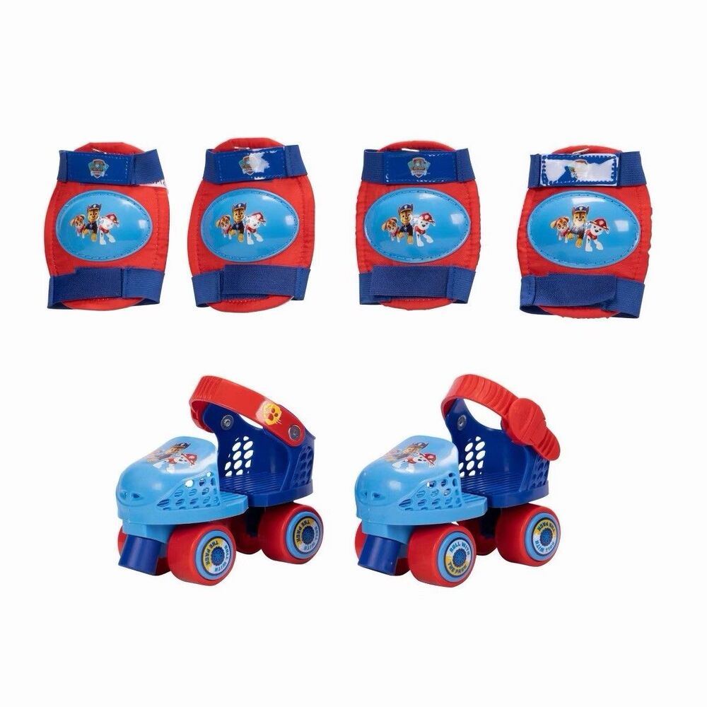 PAW Patrol Jr. Adjustable Roller Skates & Knee Pad Set Kids Sizes 5-10 New